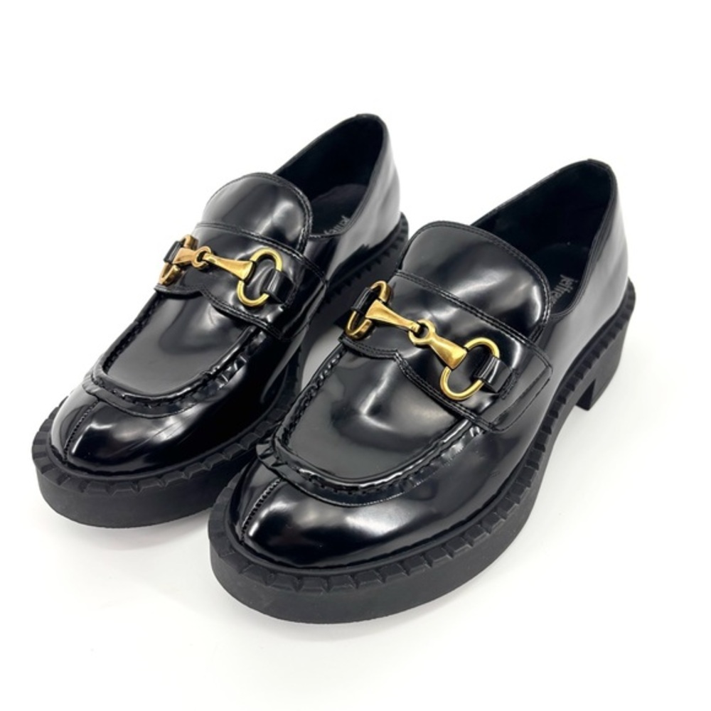 Jeffery Campbell Portina Platform Loafer Black Horse-bit‎ Size 8
